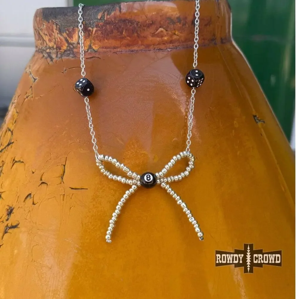 Hot Money Necklace | Casino Cowgirl Bow Beaded Statement Necklace